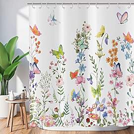ASDCXZ Blumen Duschvorhang 120x200 cm, Frühling
