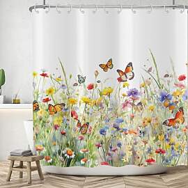 ASDCXZ Blumen Duschvorhang 180x180 cm, Frühling
