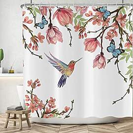 ASDCXZ Blumen Duschvorhang 180x180 cm, Frühling