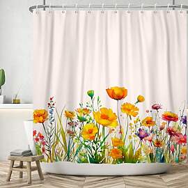 ASDCXZ Blumen Duschvorhang 180x200 cm, Frühling