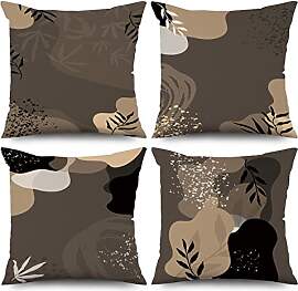ASDCXZ Boho Kissenbezug 40x40 cm 4er Set Braun,