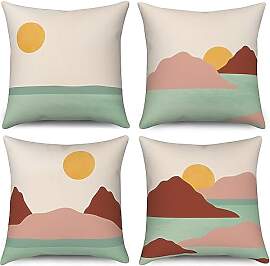 ASDCXZ Boho Kissenbezug 40x40 cm 4er Set, Modern