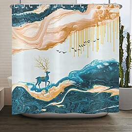 ASDCXZ Duschvorhang Marmor 180x180 cm, Modern