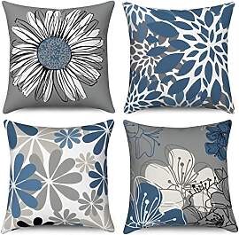 ASDCXZ Hellblau Kissenbezug 40x40 cm 4er Set,