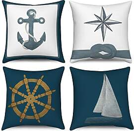 ASDCXZ Maritim Kissenbezug 40x40 cm 4er Set,