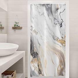 ASDCXZ Marmor Duschvorhang 120x200 cm, Modern