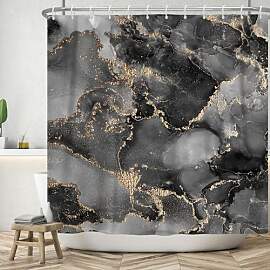 ASDCXZ Marmor Duschvorhang 150x180 cm, Modern