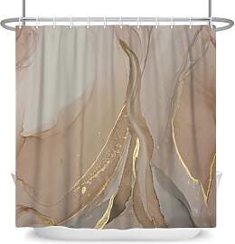 ASDCXZ Marmor Duschvorhang Braun 180x200 cm,