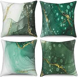 ASDCXZ Marmor Kissenbezug 40x40 cm 4er Set, Modern 