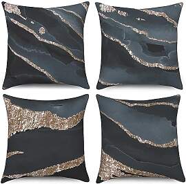 ASDCXZ Marmor Kissenbezug 40x40 cm 4er Set, Modern 