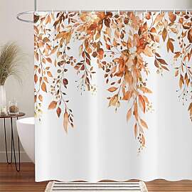 ASDCXZ Orange Eukalyptus Duschvorhang 180x200 cm,