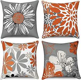 ASDCXZ Orange Kissenbezug 45x45 cm 4er Set,