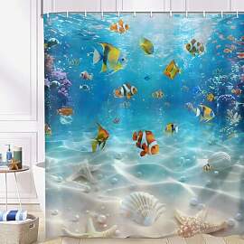 ASDCXZ Ozean Duschvorhang 180x180 cm, Sommer