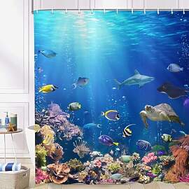 ASDCXZ Ozean Duschvorhang 180x200 cm, Sommer