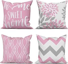 ASDCXZ Rosa Kissenbezug 40x40 4er Set, Modern