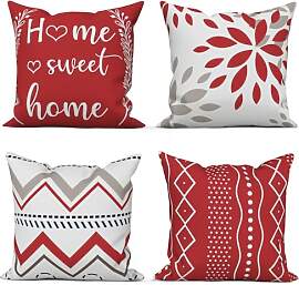 ASDCXZ Rot Kissenbezug 40x40 cm 4er Set, Modern