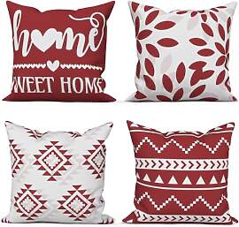 ASDCXZ Rot Kissenbezug 40x40 cm 4er Set, Modern