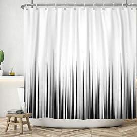 ASDCXZ Schwarz Weiss Duschvorhang 120x180 cm,
