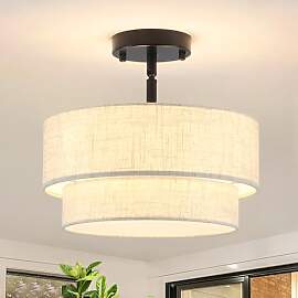 ASHUAQI Deckenlampe Schwarz, 3 Flammig