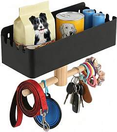 ASOUUNLD Hundegarderobe mit Ablage Hundeleinen