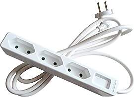 as - Schwabe 3-fach Steckdosenleiste weiß 230 V / 