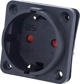 as - Schwabe Einbausteckdose - 50 x 50 mm