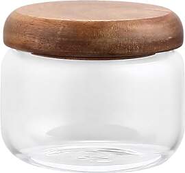 ASTRQLE Frischhaltedose aus Glas mit Holzdeckel,