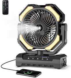 Ateroll 20000 mAh Akku Camping Ventilator mit