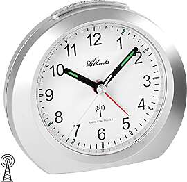 Atlanta Funkwecker ohne Ticken mit Licht Snooze