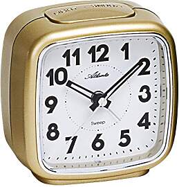 Atlanta Wecker ohne Ticken mit Licht Analog Gold - 