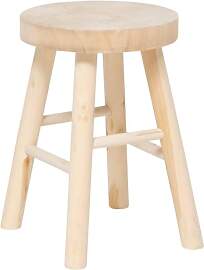 Atmosphera - Hocker nyar Paulownia beige d28x41cm