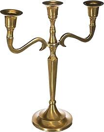 Atmosphera - Kerzenhalter 3 Köpfe - Gold - H27 cm 