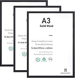 ATOBART A3-Zertifikat-Bilderrahmen, 3er-Pack