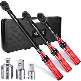 ATsafepro Drehmomentschlüssel Set 1/4 3/8 1/2