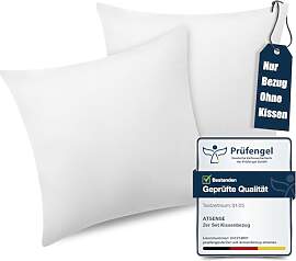 ATsense 2er Set Kissenbezug 40x40 cm - 100%