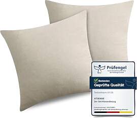 ATsense 2er Set Kissenbezug 40x40 cm - 100%