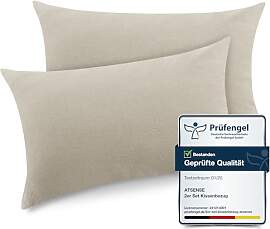 ATsense 2er Set Kissenbezug 40x70 cm - 100%