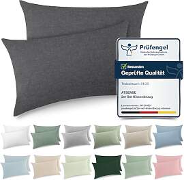 ATsense 2er Set Kissenbezug 40x80 cm - 100%