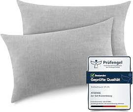ATsense 2er Set Kissenbezug 40x80 cm - 100%