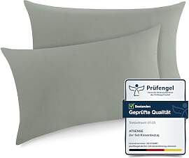 ATsense 2er Set Kissenbezug 40x80 cm - 100%