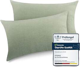 ATsense 2er Set Kissenbezug 40x80 cm - 100%