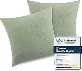 ATsense 2er Set Kissenbezug 50x50 cm - 100%