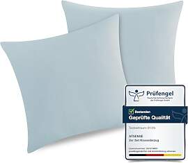 ATsense 2er Set Kissenbezug 80x80 cm - 100%