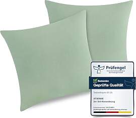 ATsense 2er Set Kissenbezug 80x80 cm - 100%