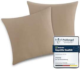 ATsense 2er Set Kissenbezug 80x80 cm - 100%
