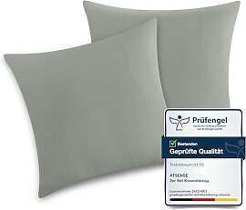 ATsense 2er Set Kissenbezug 80x80 cm - 100%