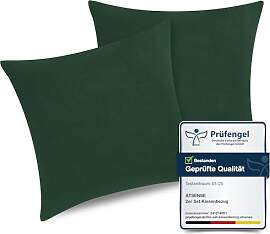ATsense 2er Set Kissenbezug 80x80 cm - 100%