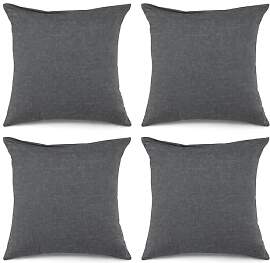 ATsense 4er Set Kissenbezug 40x40 cm - 100%