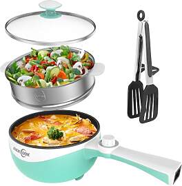 Audecook Elektrische Hot Pot mit Dampfgarer, 1.7