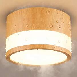 Aufbauspot mit Holzoptik, IP44 Wasserdichte für
